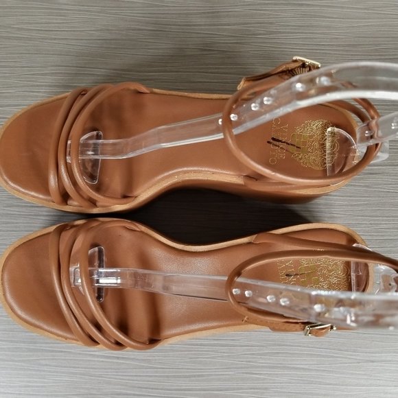 Vince Camuto Graceny Platform Sandal, Brown Leather, Womens Size 10 - Picture 10 of 12